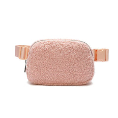 Winter Fleece Waist Bag Sport Fanny Pack Running Belt Pouch Zip Mobile Phone Bag