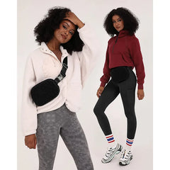 Winter Fleece Waist Bag Sport Fanny Pack Running Belt Pouch Zip Mobile Phone Bag