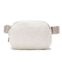 Winter Fleece Waist Bag Sport Fanny Pack Running Belt Pouch Zip Mobile Phone Bag
