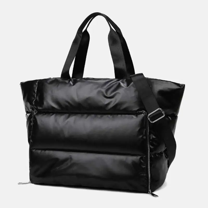 Winter Fluffy Padded Woman Handbag Big Quilted Shopper Bag
