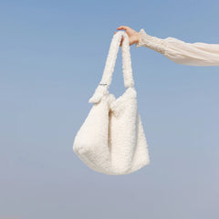 Lamb Faux Fur Shoulder Bag Soft Plush Women Messenger Bags
