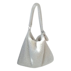 Winter Lamb Faux Fur Shoulder Bag Soft Plush Messenger Bag