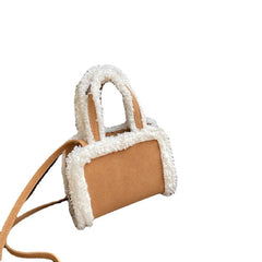 Winter Lambswool Handbag Small Plush Crossbody Bag for Women