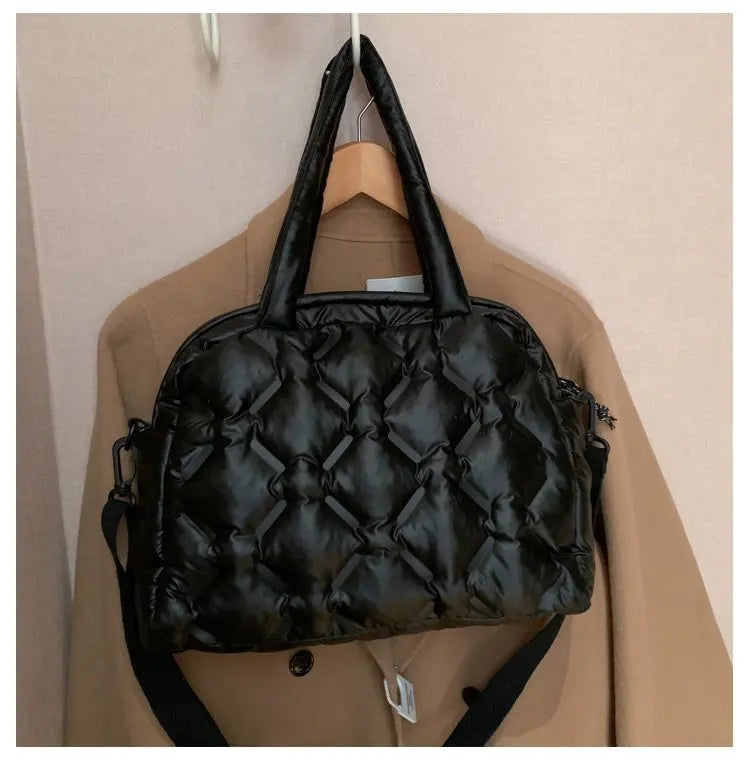 Winter Large Capacity Shoulder Bag for Women Handbag Waterproof Nylon Bags