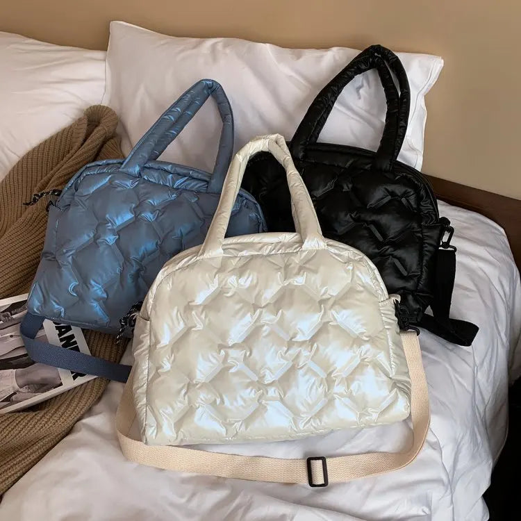 Winter Large Capacity Shoulder Bag for Women Handbag Waterproof Nylon Bags