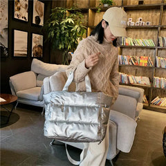 Winter Shoulder Bag for Women Nylon Large Tote Handbag