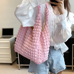 Winter Large Shoulder Bag Solid Underarm Hobos Bag For Women