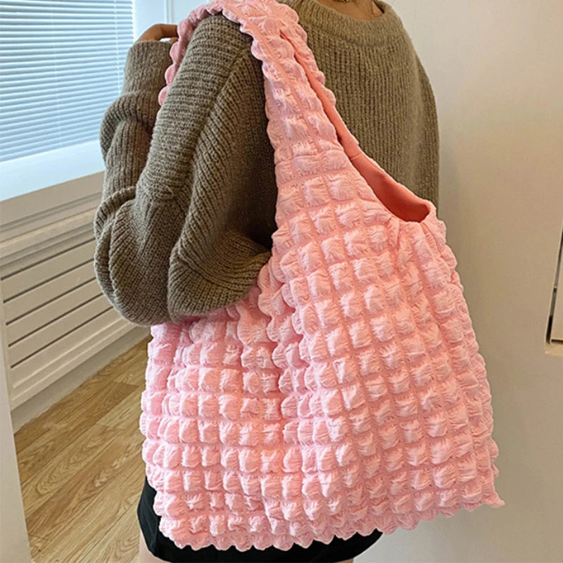 Winter Large Shoulder Bag Solid Underarm Hobos Bag For Women