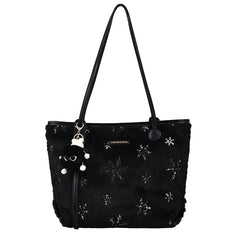 Winter Large Capacity Women Shoulder Bag Faux Fur Crossbody Bag Handbag