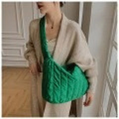 Winter Large Capacity Women Shoulder Messenger Bags Retro Plaid Female Shopping