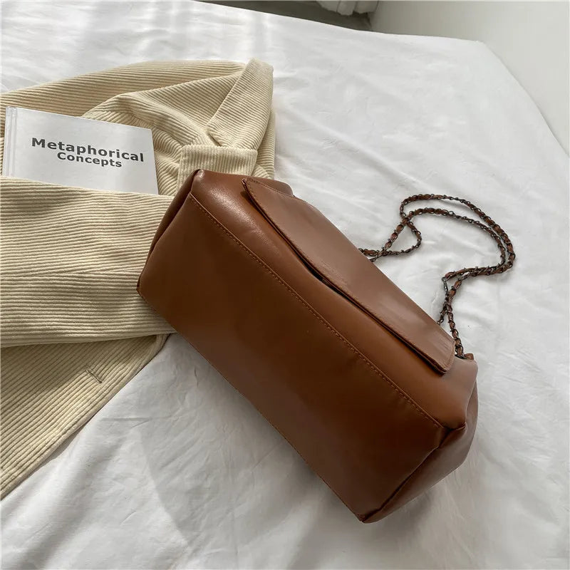 Vintage Crossbody Bag for Women Winter Large Capacity
