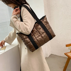 Winter Women Handbag Space Cotton Feather Down Bag Female Shoulder Crossbody