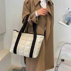 Winter Women Handbag Space Cotton Feather Down Bag Female Shoulder Crossbody