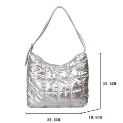 Women's Winter Cotton Shoulder Bag Large Capacity Tote Bags