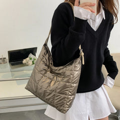 Women's Winter Cotton Shoulder Bag Large Capacity Tote Bags