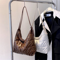 Women's Winter Cotton Shoulder Bag Large Capacity Tote Bags