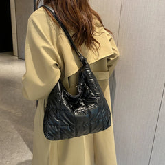 Women's Winter Cotton Shoulder Bag Large Capacity Tote Bags