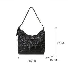 Winter Cotton Women's Shoulder Bag Large Capacity Casual Tote Bags Soft Handbags