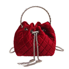 Winter Velvet Bucket Bag Women Handbags Crossbody Tote