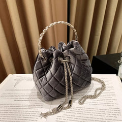 Winter Velvet Bucket Bag Women Handbags Crossbody Tote