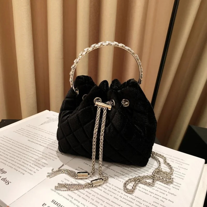 Winter Velvet Bucket Bag Women Handbags Crossbody Tote