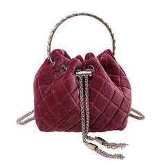 Winter Velvet Bucket Bag Women Handbags Crossbody Tote
