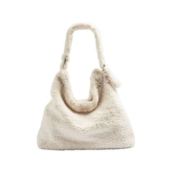 Winter Ladies Handbags Fleece Messenger Bag Women Wool Lamb Hair Tote Shoulder B