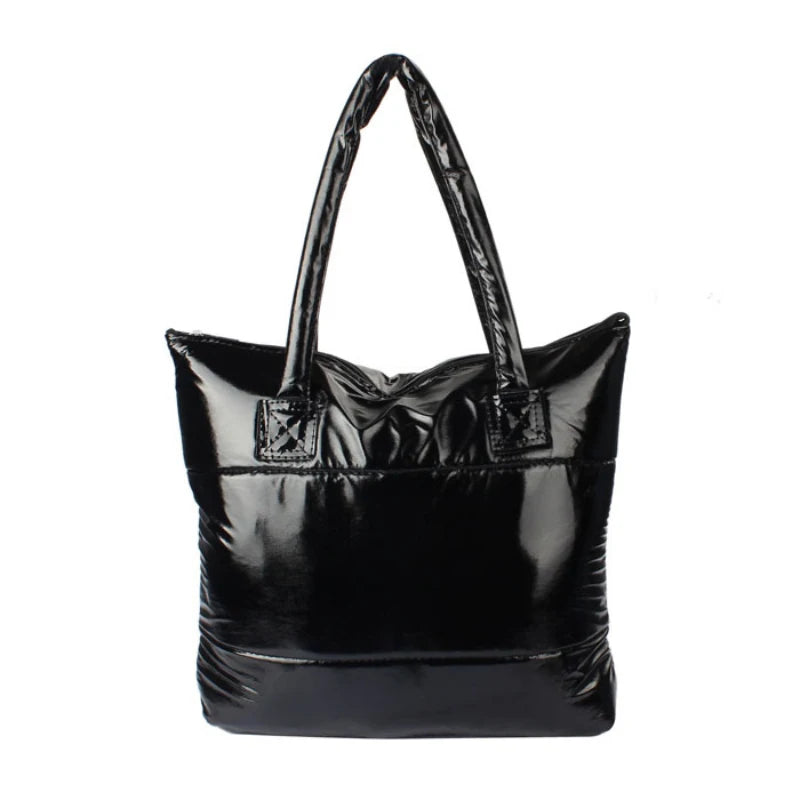 Winter Large Capacity Shoulder Bag for Women, Waterproof Nylon Bag