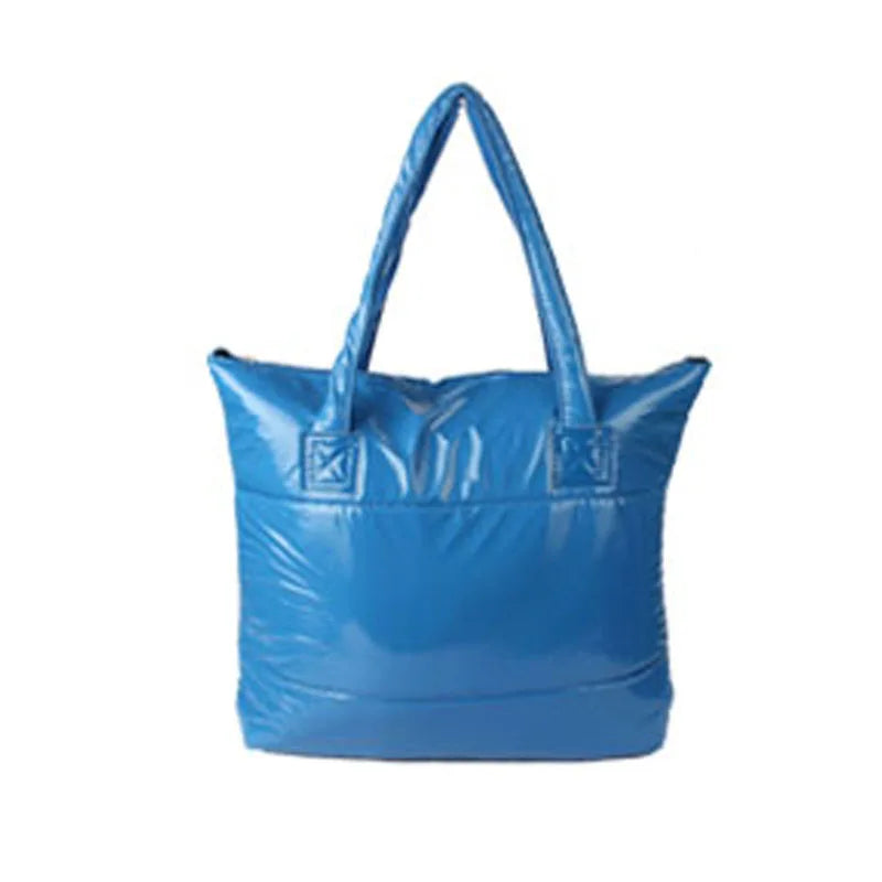 Winter Large Capacity Shoulder Bag for Women, Waterproof Nylon Bag
