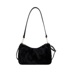 Winter Plush Handbag Women Clutches Purse Large Capacity Shoulder Bag