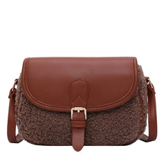 Winter PU Leather Chain Crossbody Bags for Women Handbags and Purses