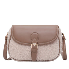 Winter PU Leather Chain Crossbody Bags for Women Handbags and Purses