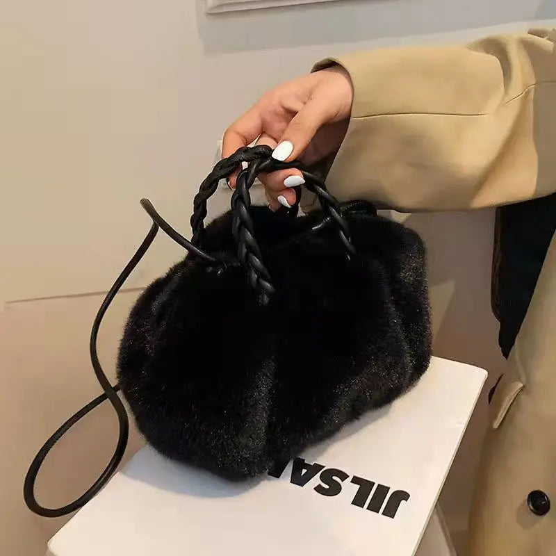 Winter Plush Cloud Crossbody Bag for Women