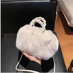 Winter Plush Cloud Crossbody Bag for Women