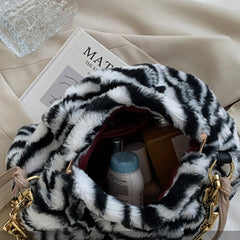 Winter Plush Cloud Bag Women Chain Handbag Female Shoulder Bag