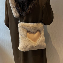 Winter Plush Hand Women's Handbag Faux Fur Women Bag