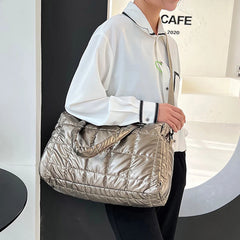 Winter Quilting Shoulder Bag Padded Crossbody Bags for Women