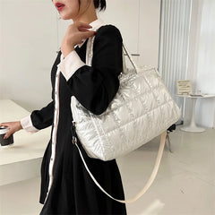Winter Quilting Shoulder Bag Padded Crossbody Bags for Women