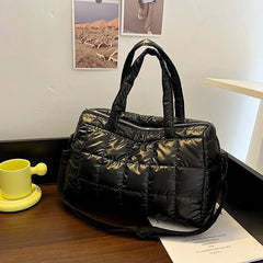 Winter Quilting Shoulder Bag Padded Crossbody Bags for Women