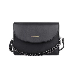 Winter Style Chain Handbags For Women Pu Leather Solid Female Shoulder Bag