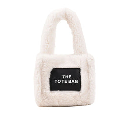 Winter Plush Tote Bag Lambswool Women's Handbags Chain Shoulder Crossbody Bags
