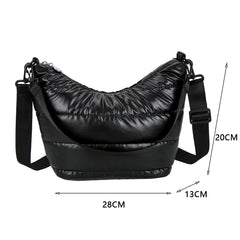 Winter Quilted Crossbody Bag for Women