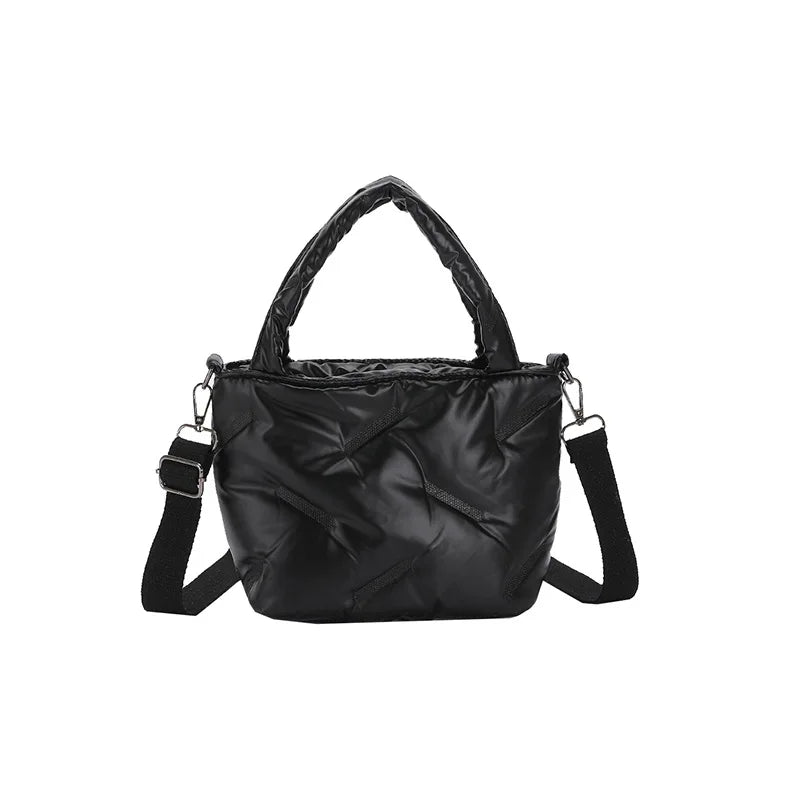 Winter Space Cotton Shoulder Bag For Woman Handbags High Down Bags