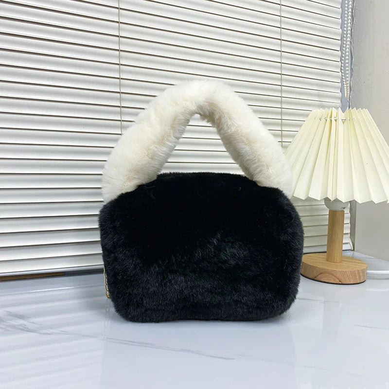 Winter Totes Chain Faux Fur Women's Shoulder Bags Clutch Bags Ladies