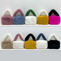 Winter Totes Chain Faux Fur Women's Shoulder Bags Clutch Bags Ladies