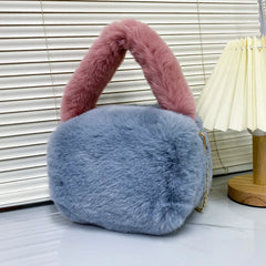 Winter Totes Chain Faux Fur Women's Shoulder Bags Clutch Bags Ladies