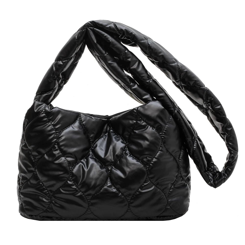 Winter Women Shoulder Bag Space Cotton Handbag Female Large Capacity Tote Bags