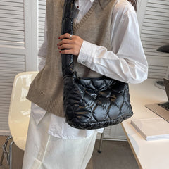 Winter Women Shoulder Bag Space Cotton Handbag Female Large Capacity Tote Bags