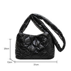 Winter Women Shoulder Bag Space Cotton Handbag Female Large Capacity Tote Bags