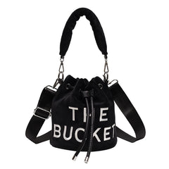 Winter Velvet Bucket Bags for Women Purses and Handbags Crossbody Bag